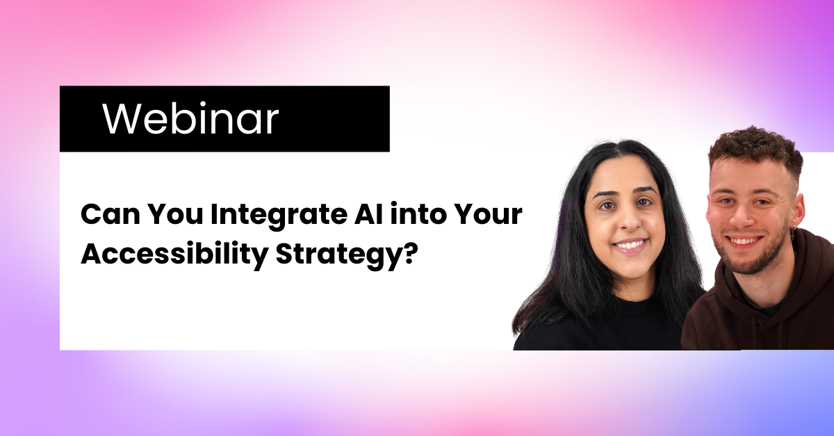 Event Landing Page - Can You Integrate AI into Your Accessibility Strategy