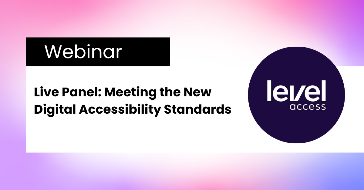 Event Landing Page - Live Panel Meeting the New  Digital Accessibility Standards