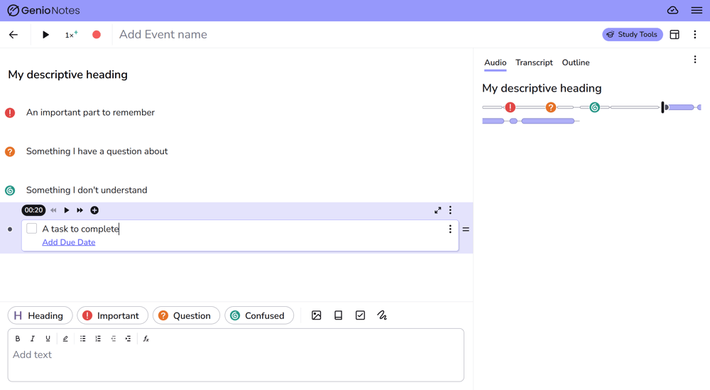 Genio Notes Smarter Labels - Add text notes for other Labels in the text pane Genio Notes Smarter Labels - Add text notes for other Labels in the text pane