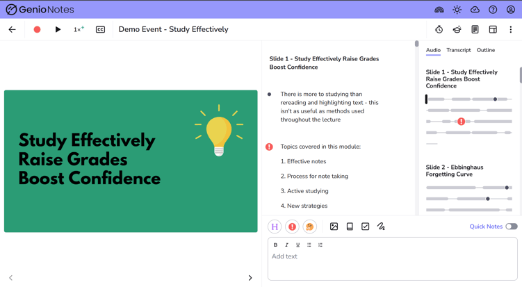 Genio Notes product screenshot