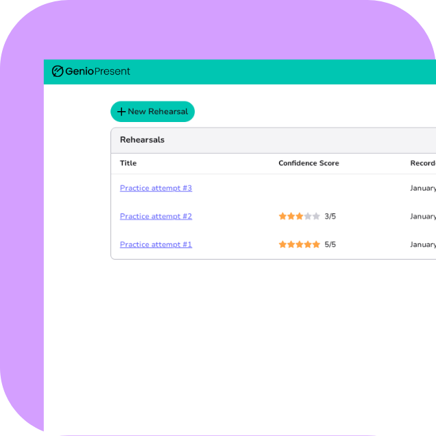 Genio Present - reflect and improve