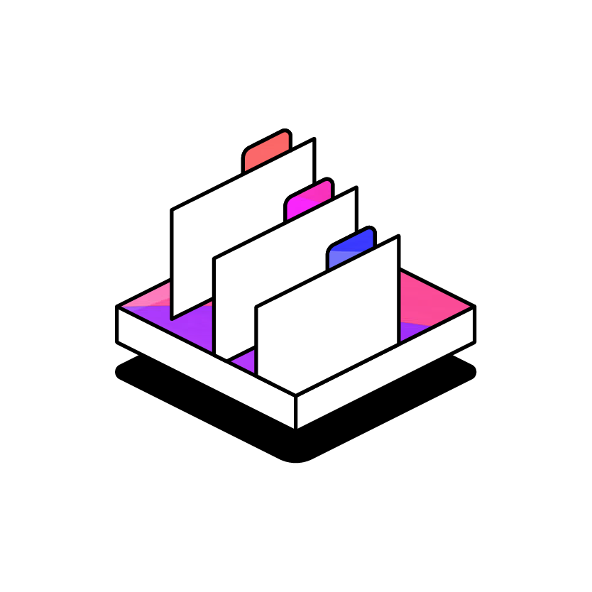 Illustration of organised folders 