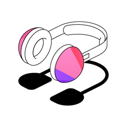 Illustration of headphones