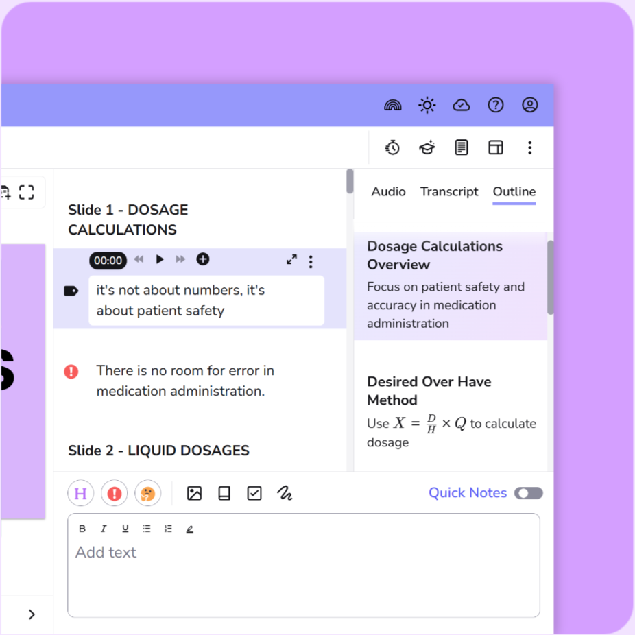 genio notes - ai outline