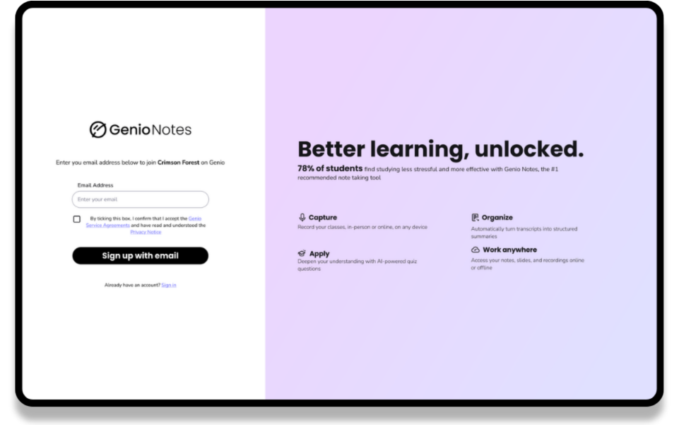 Genio Notes LMS integration