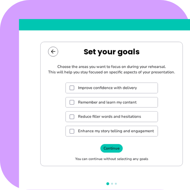 Genio Present - set goals