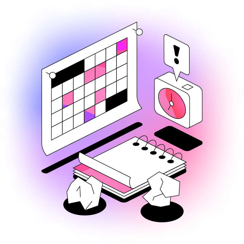 Genio illustrations_struggling for time GRAD