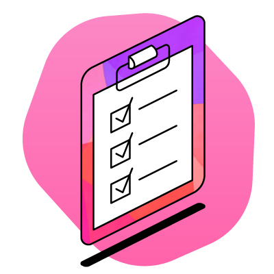 A clipboard with a checklist on it