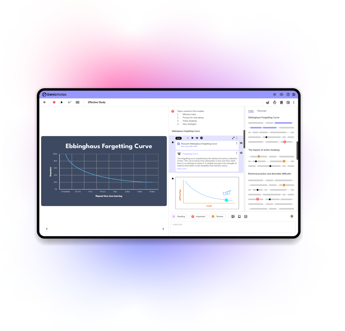 Genio Notes hero (desktop)