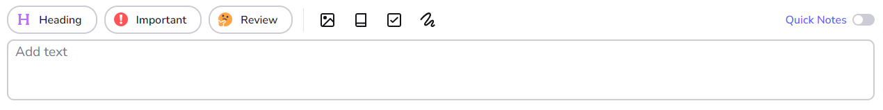 Quick Notes screenshot in app Quick Notes screenshot in app