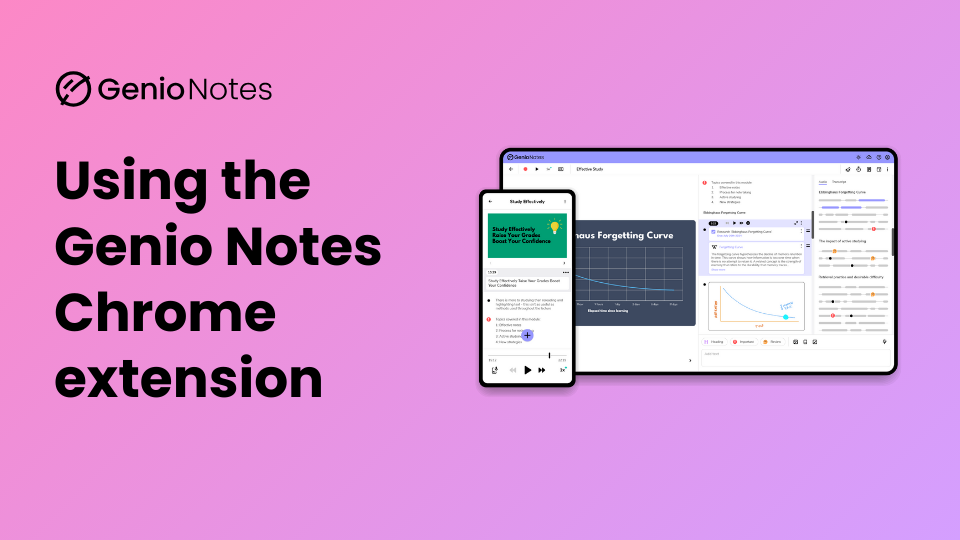 Skills Portal - Using the Genio Notes Chrome extension