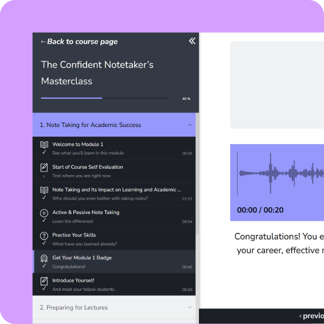 the confident notetaker's masterclass