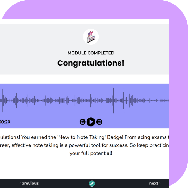 Confident Notetakers Masterclass - congrats