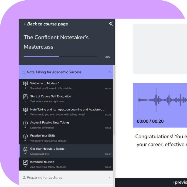 genio note taking course